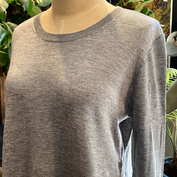 Umgee Gray Layered Shirt Sweater lace edging - Picture 7 of 11